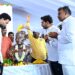 Lokesh lays foundation for Potti Sriramulu Memorial and Auditorium in Amaravati