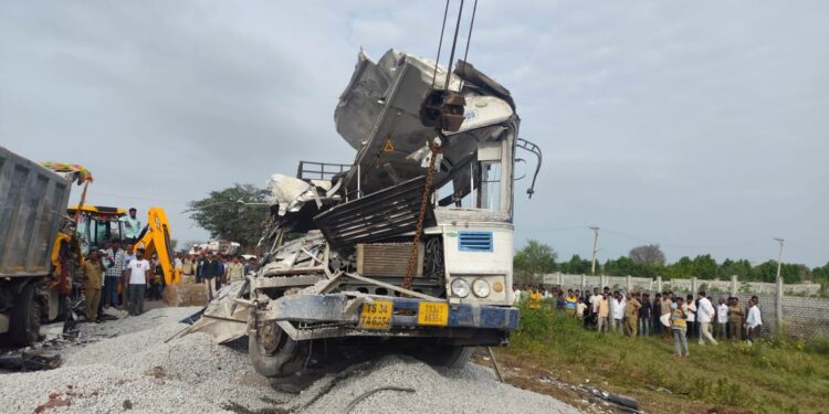 telangana bus accident