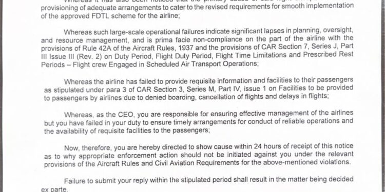 DGCA Issues Notice to IndiGo CEO