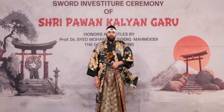 pawan kalyan inducted into kenjutsu, earning rare global recognition in japanese martial arts after decades of training.