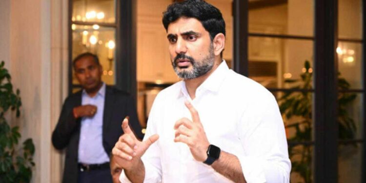 Nara Lokesh interacting with global investors at the World Economic Forum in Davos
