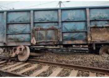 derailed goods train near ammanabrolu railway station in prakasam district