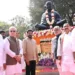 Telangana leaders offering floral tributes to Mahatma Gandhi at Bapu Ghat Hyderabad