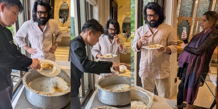 ram charan enjoys pot biryani cooked by japanese chef