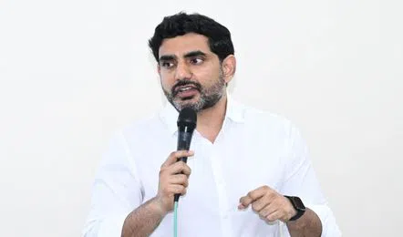 Nara Lokesh addressing TDP leaders on Tirumala sanctity issue