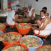 VHP leaders inspecting hygiene conditions at Annavaram prasadam counter