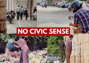 Public infrastructure and civic behavior contrast in Indian cities