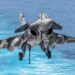Indian Air Force Rafale fighter jet during combat exercise