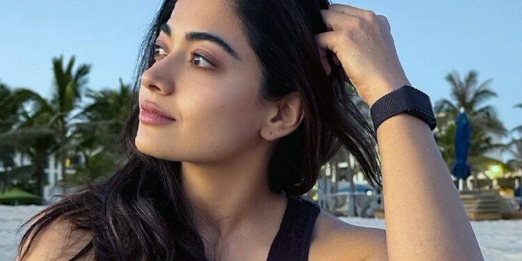 Rashmika Mandanna on film set with Allu Arjun and Deepika Padukone