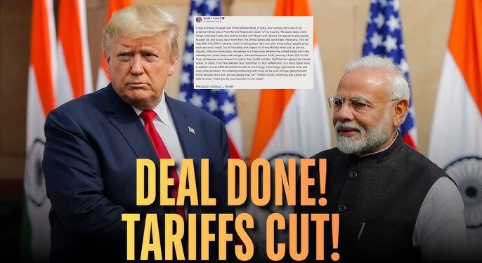 Donald Trump announces India US trade deal tariff reduction