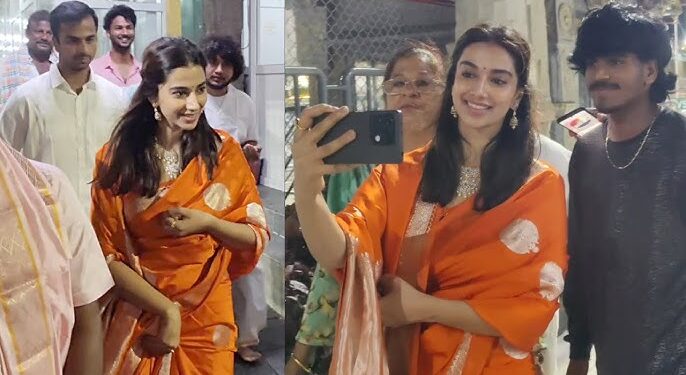 Actress Meenakshi Chaudhary Tirumala temple darshan