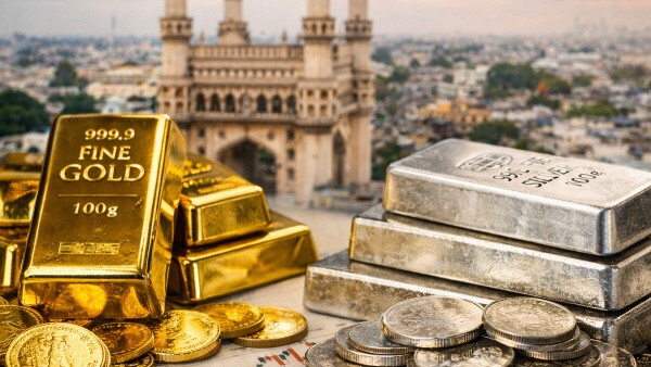 Gold and silver prices increase in Hyderabad bullion market