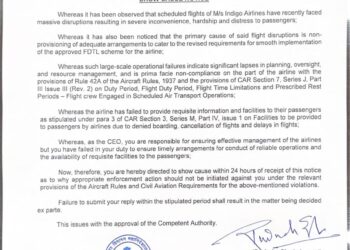 DGCA Issues Notice to IndiGo CEO