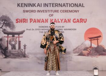 pawan kalyan inducted into kenjutsu, earning rare global recognition in japanese martial arts after decades of training.