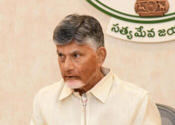 Chandrababu Naidu inaugurating development projects in Kuppam