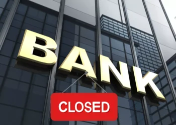Customers outside a public sector bank during nationwide banks strike