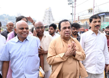 popular comedian brahmanandam offered prayers at the tirumala sri venkateswara temple during his recent visit.
