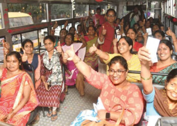Women free bus travel Andhra Pradesh records 47 crore trips with ₹1,660 crore subsidy. Women passengers rise to 65%; Cabinet clears free travel for disabled.