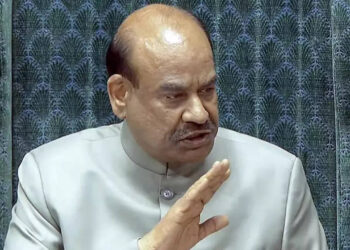 Om Birla during Lok Sabha session amid no confidence motion debate