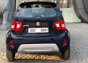 Guntur businessman Kiran Kolpakula with DDC 001 vintage number plate