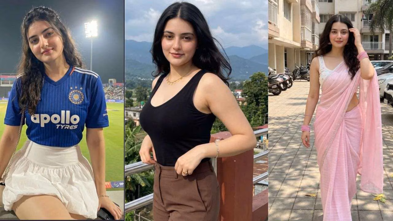 Aira Rawat cheering for Team India during India vs USA T20 World Cup match
