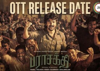 Parasakthi movie OTT release on ZEE5 poster