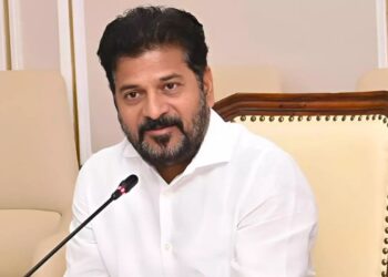 Telangana CM Revanth Reddy addressing the media on state development and governance